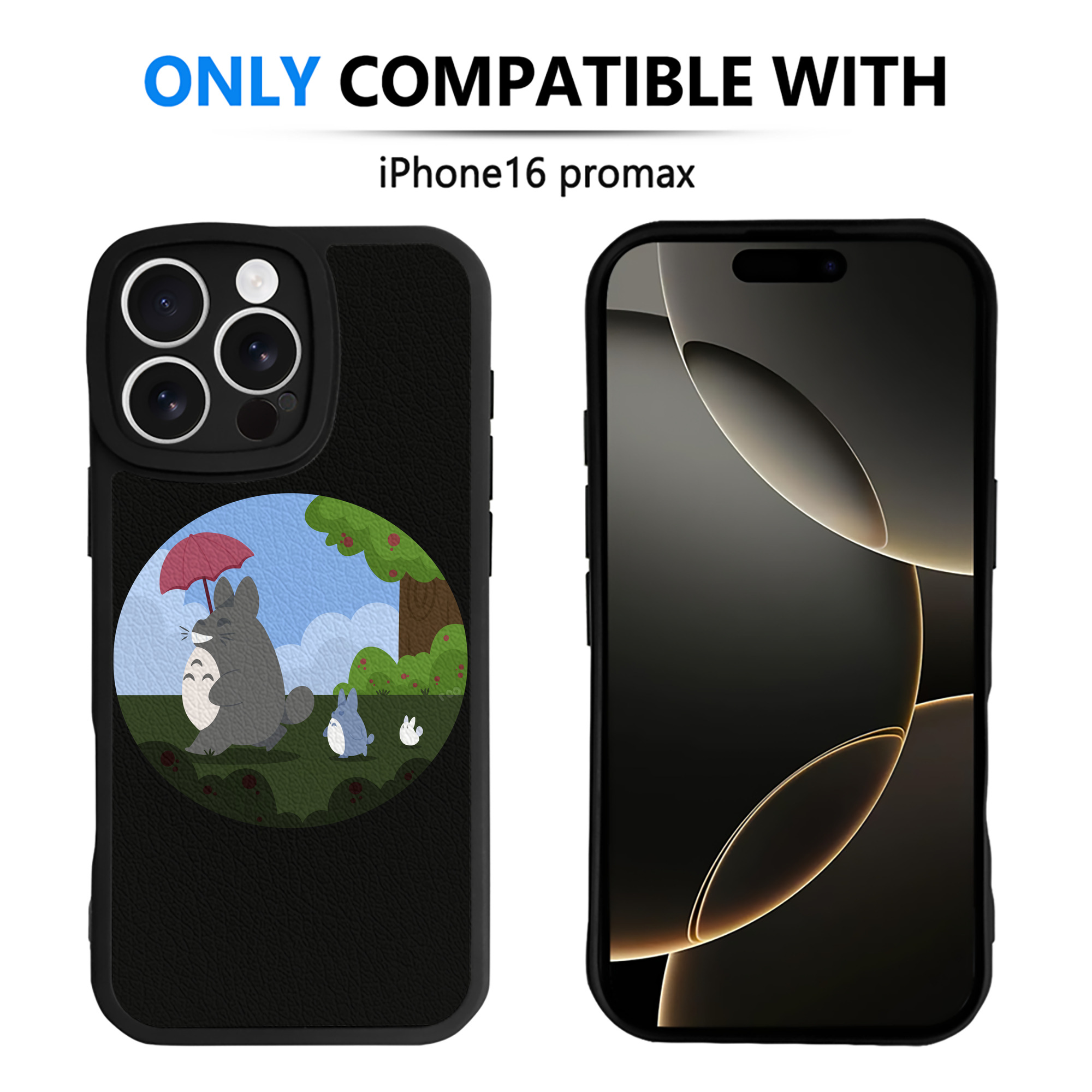 （画像用） となりのトトロ 草壁メイ 草壁サツキ My Neighbor Totoro Satsuki Kusakabe Mei Kusakabe 【iPhone 16シリーズ対応】シリコンスマホケース（レザー調） 材質：シリコン